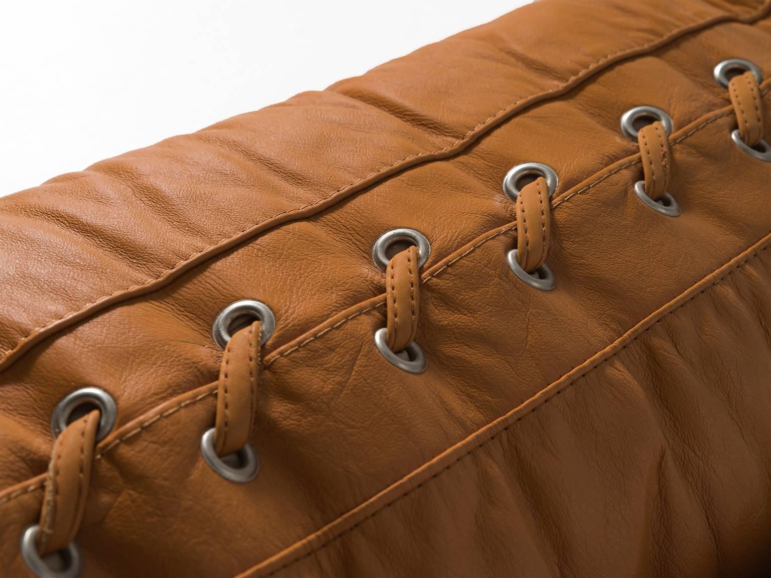 Italian Anfibio Leather Sofa by Alessandro Becchi for Giovannetti