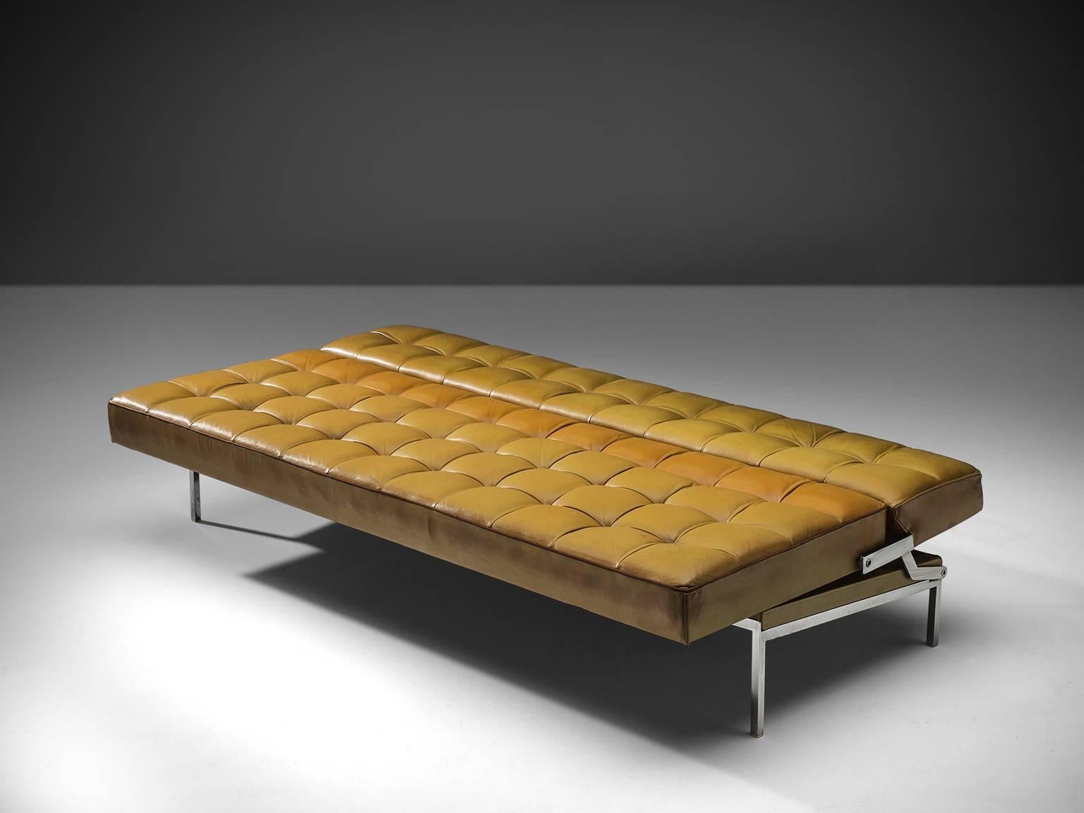 Steel Johannes Spalt for Wittmann 'Constanze' Leather Daybed