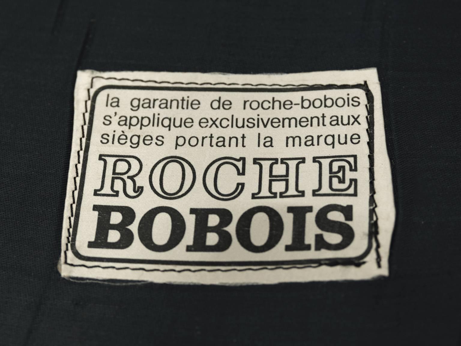 Metal Roche Bobois Original Leather Sofa