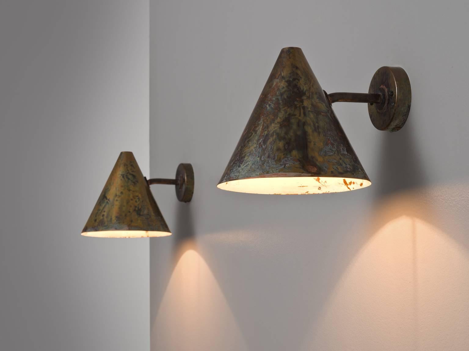 Mid-Century Modern Hans-Agne Jakobsson Pair of Wall Lights in Copper