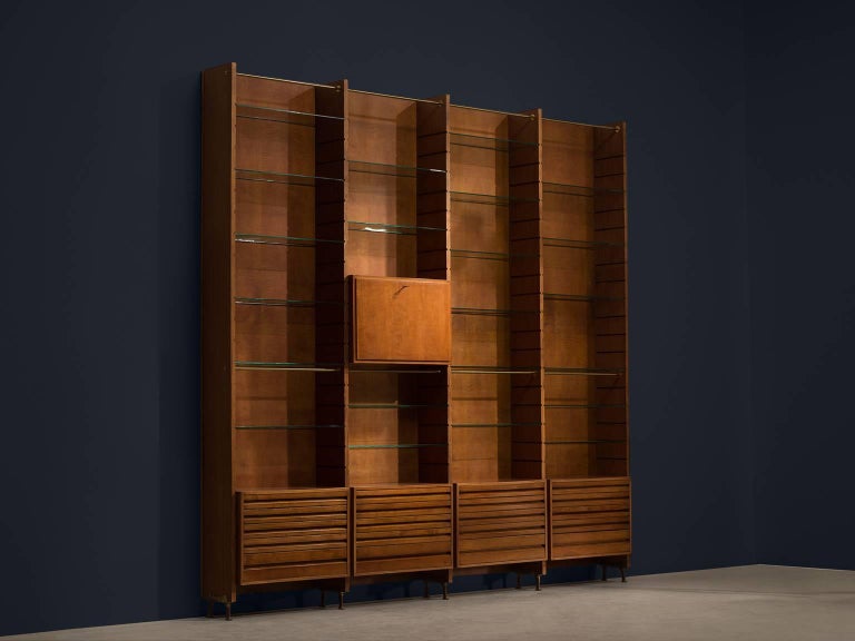 Unique Bbpr Library In Italian Walnut For Sale At 1stdibs