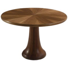 Italian Inlayed Oak Pedestal Centre Table