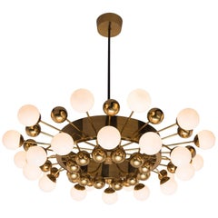 Large Brass Sputnik Chandelier