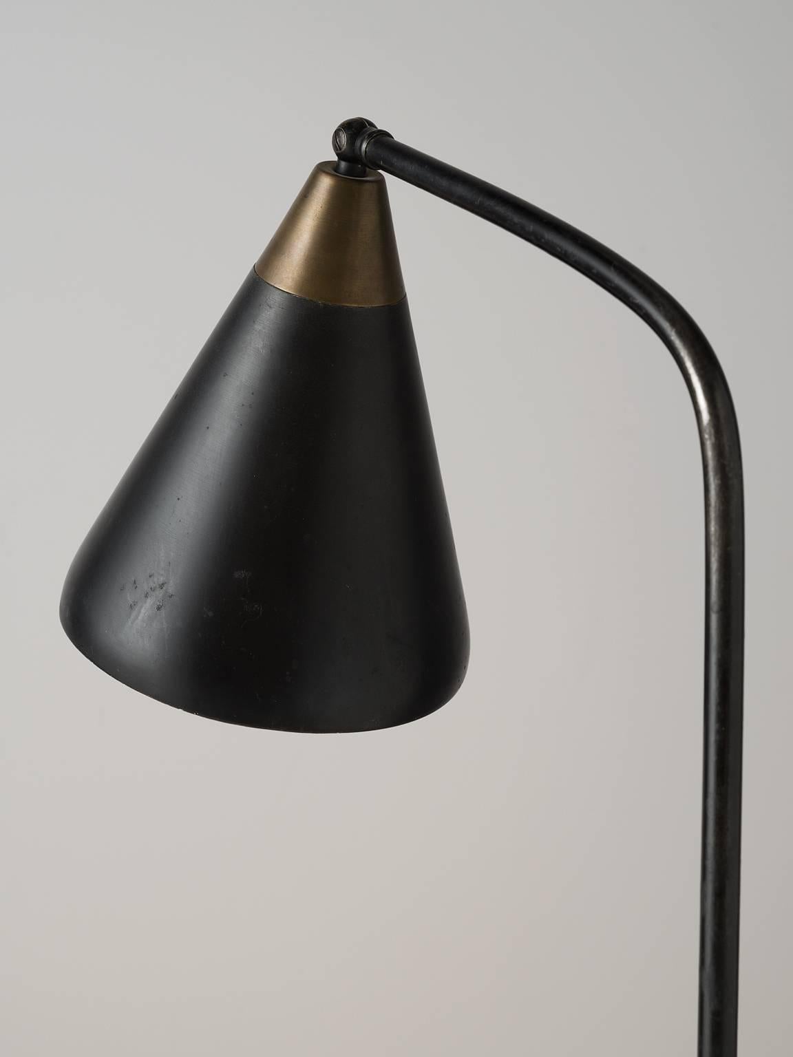 Small Swedish Hans Bergström Floor Lamp In Good Condition In Waalwijk, NL