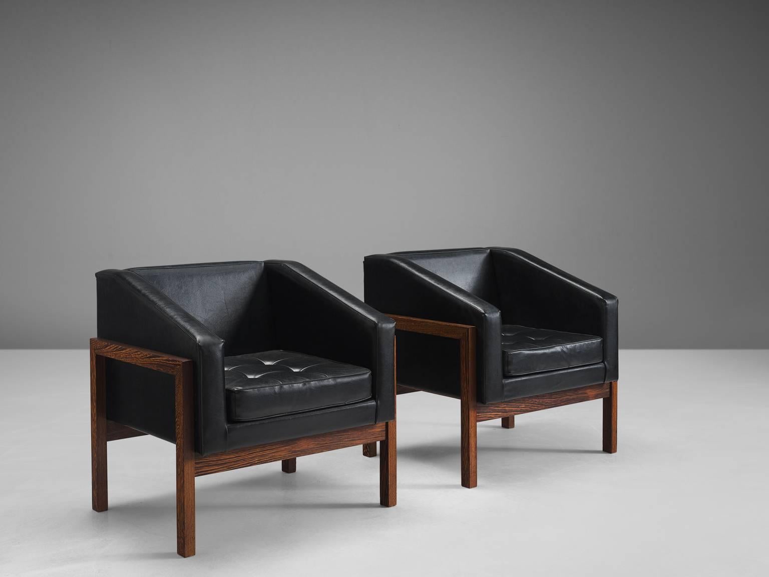 Mid-Century Modern Unique Set of Two Dutch Armchairs by Wim Den Boon