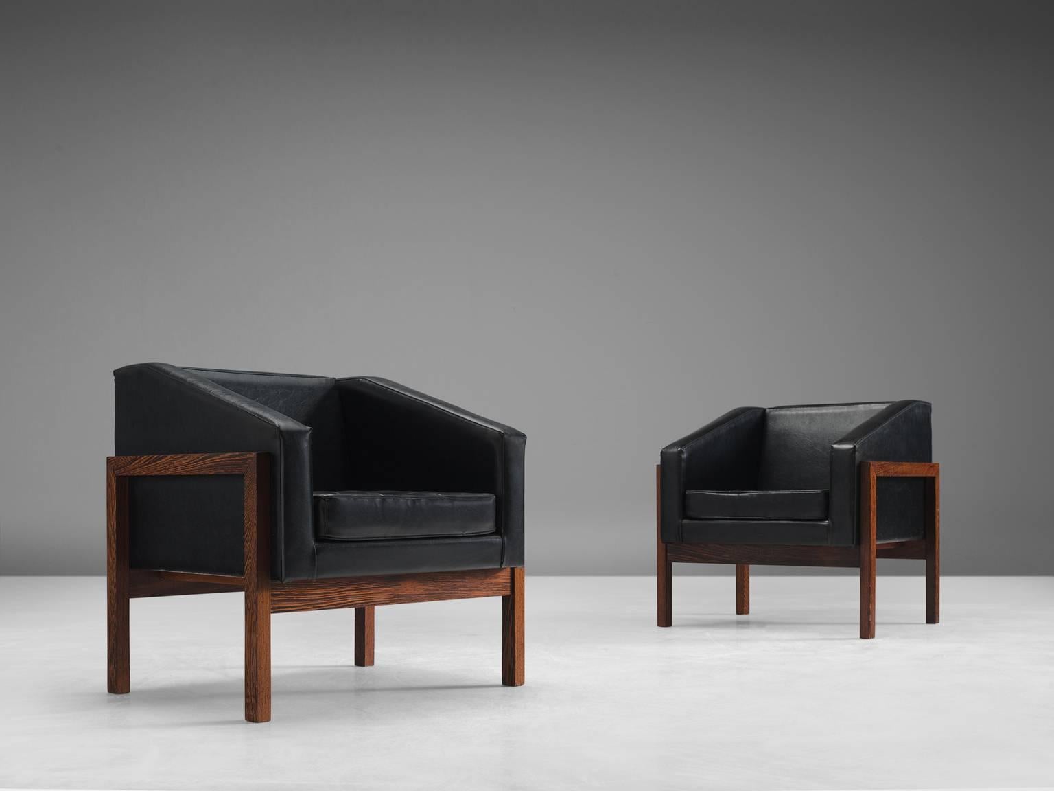Mid-20th Century Unique Set of Two Dutch Armchairs by Wim Den Boon