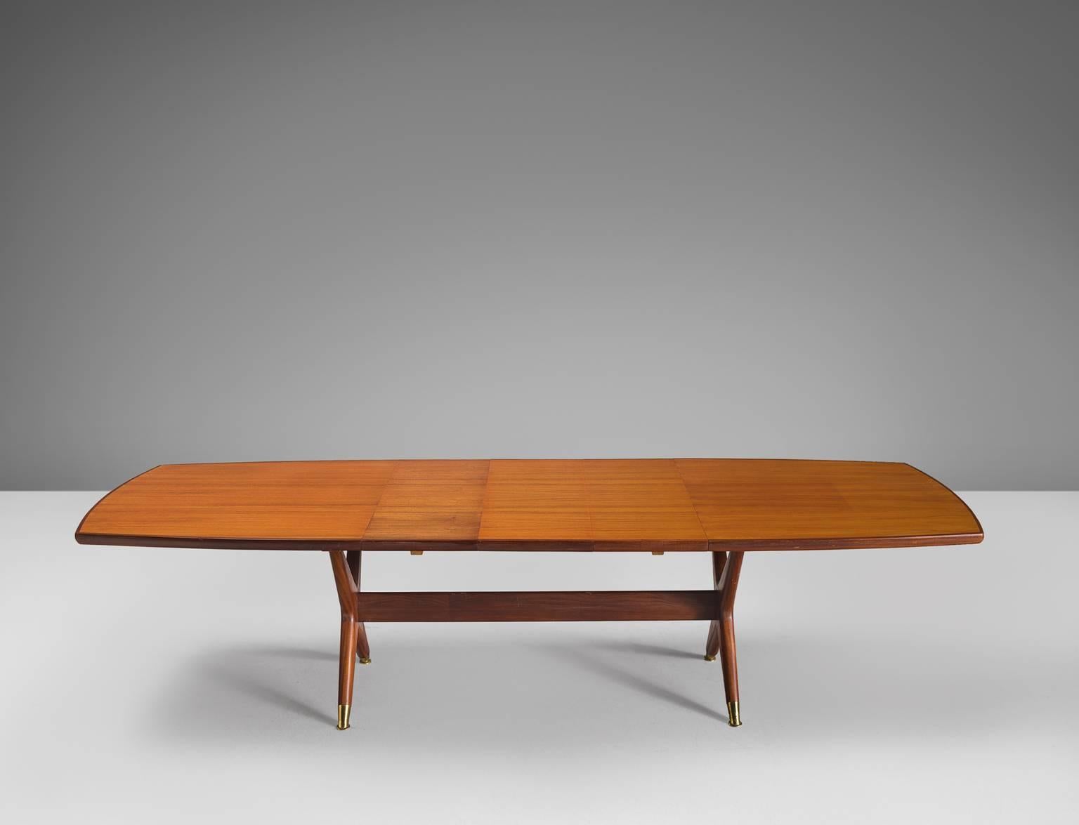 Fredrik A. Kayser 'Captains' Teak Dining Table In Good Condition In Waalwijk, NL