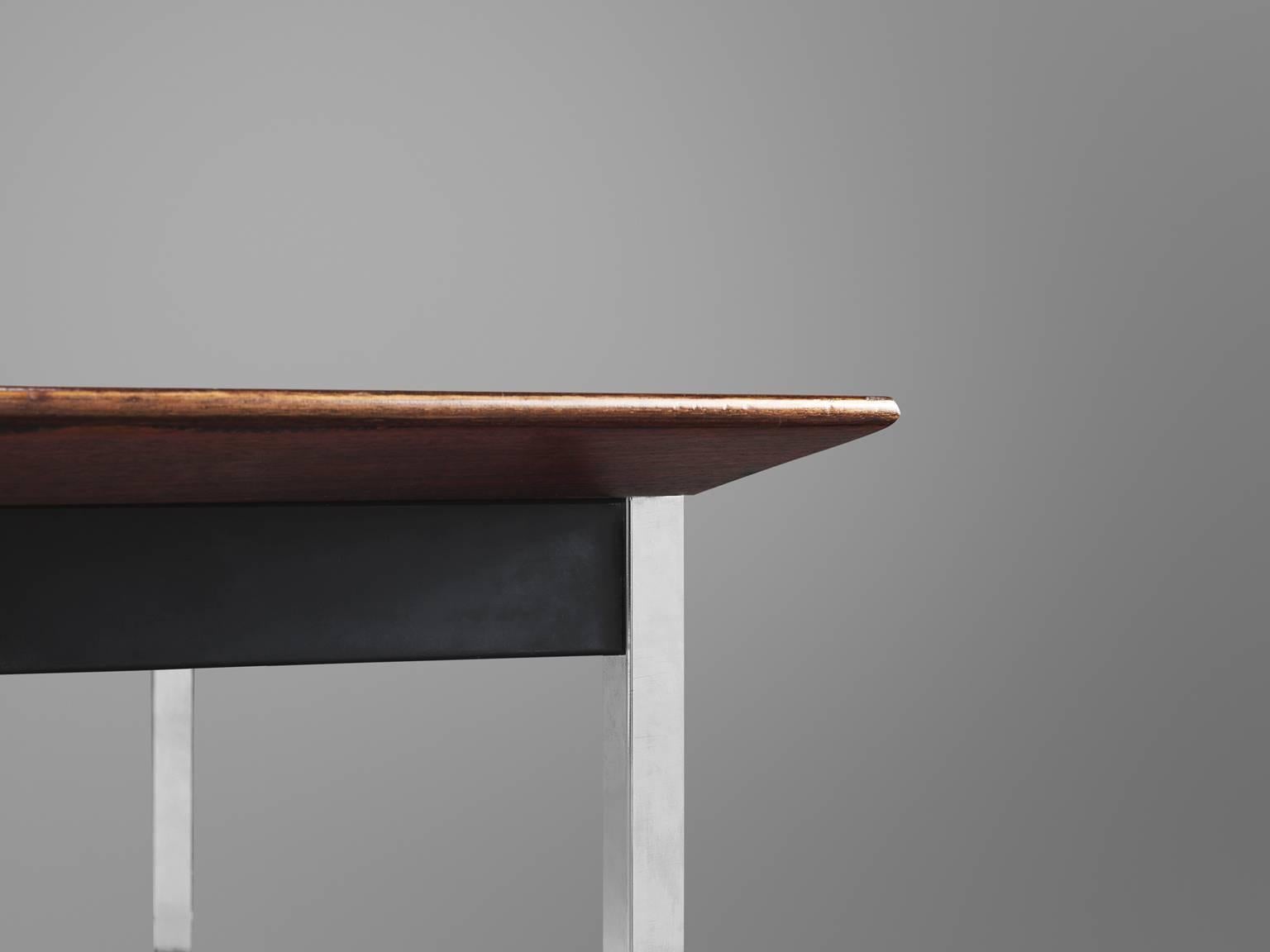 Steel Alfred Hendricks Boat Shaped Rosewood Dining Table