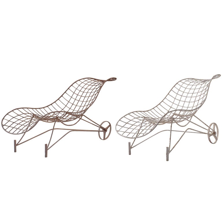 Vladimir Kagan Metal Garden Capricorn Chaise Longue For At Vladimir Kagan Metal Garden Capricorn Chaise Longue