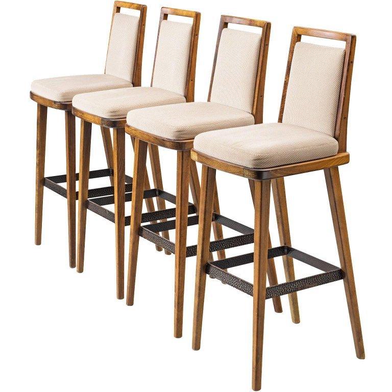 set of four bar stools malmsten bar set of four bar stools in wood and original upholstery europe 1960s barstools solid walnut exotic woods for set of four bar stools malmsten bar set of four bar stools in wood and original upholstery europe 1960s barstools solid walnut exotic woods for