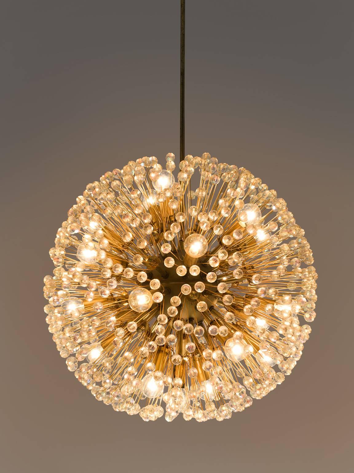 Mid-Century Modern Set of Six Austrian Sputnik Chandeliers