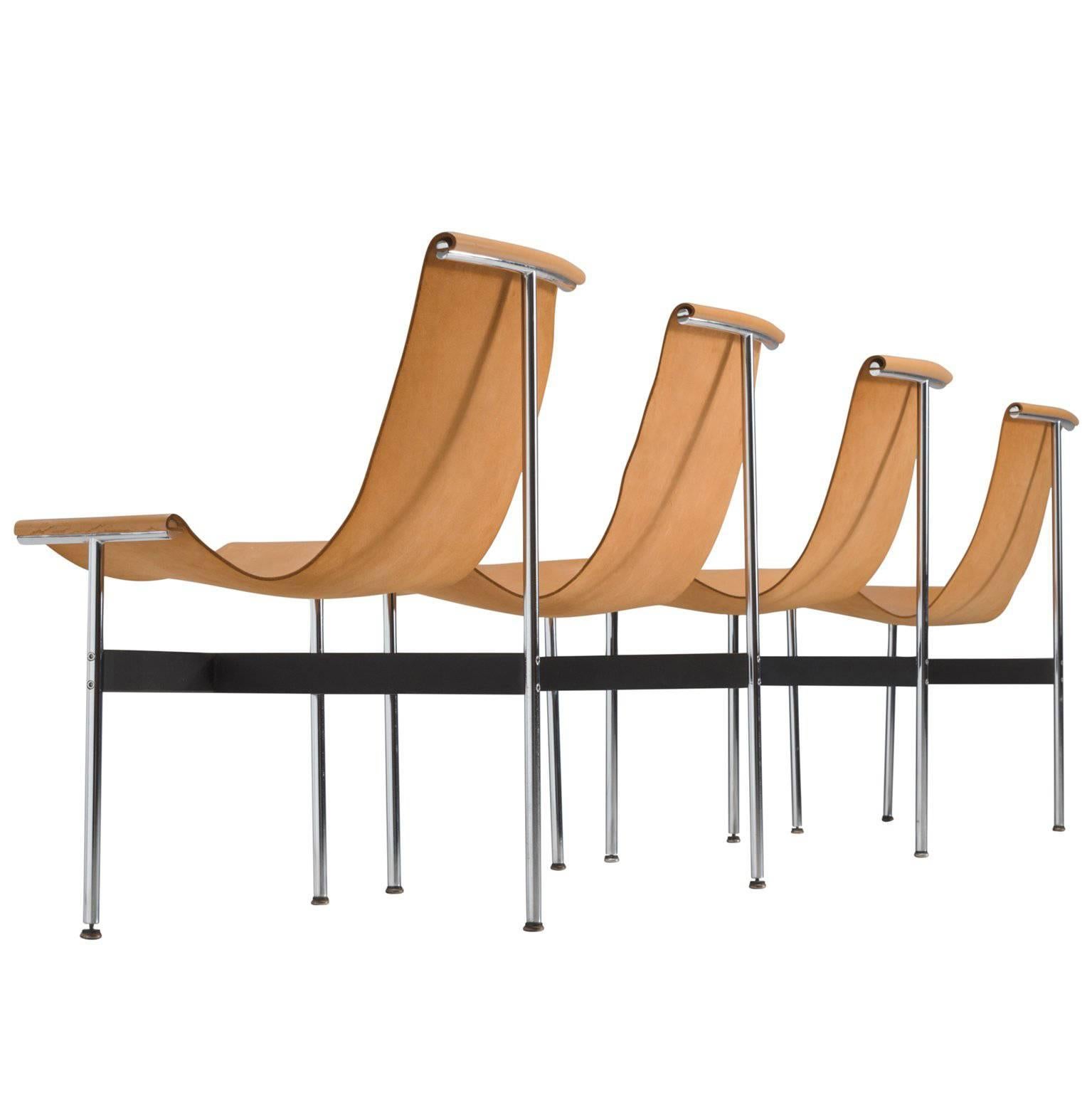 Katavolos, Kelley and Littell T-Chairs in Original Cognac Leather