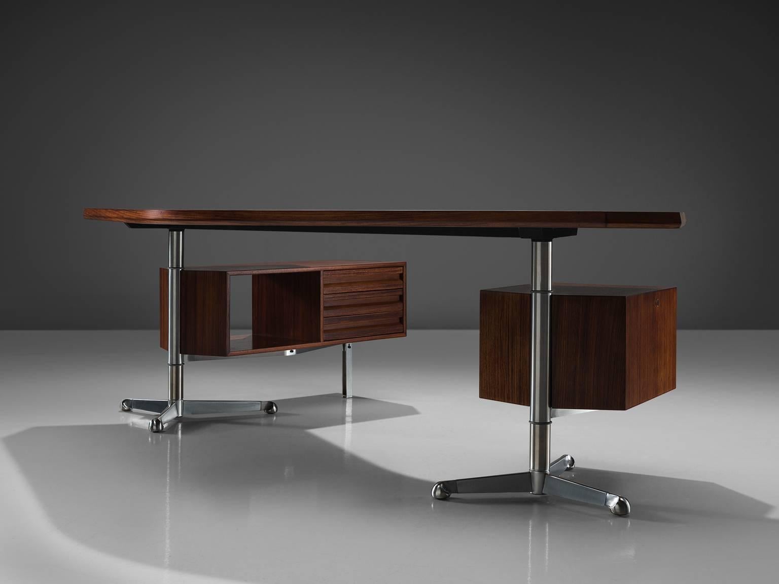Mid-Century Modern Osvaldo Borsani for Tecno Refinished Boomerang Desk
