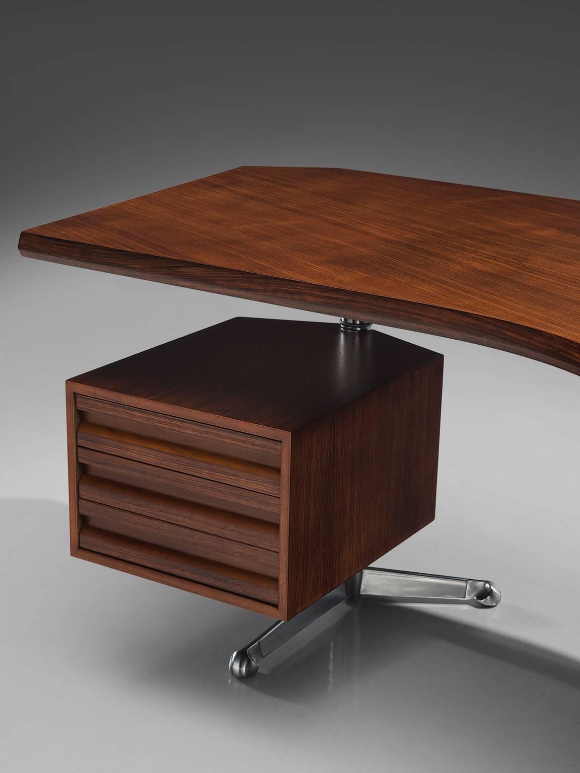 Mid-20th Century Osvaldo Borsani for Tecno Refinished Boomerang Desk