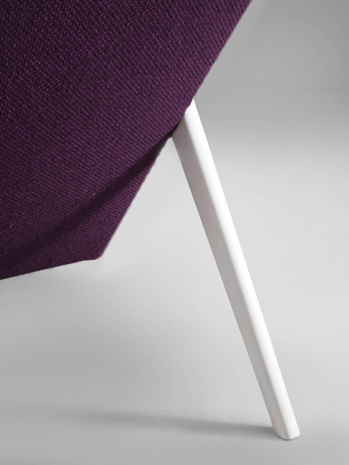 Italian Lounge Chair in Purple Upholstery 2