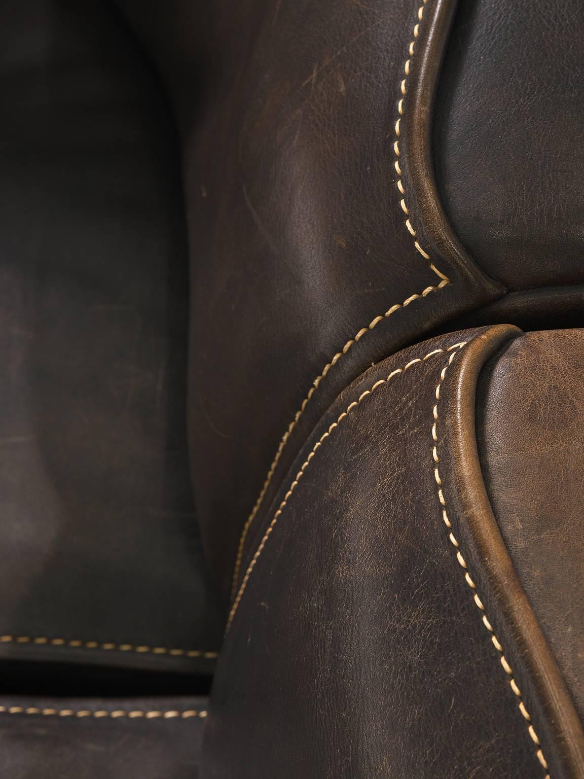 Leather De Sede DS-15 Deep Brown Sectional Sofa