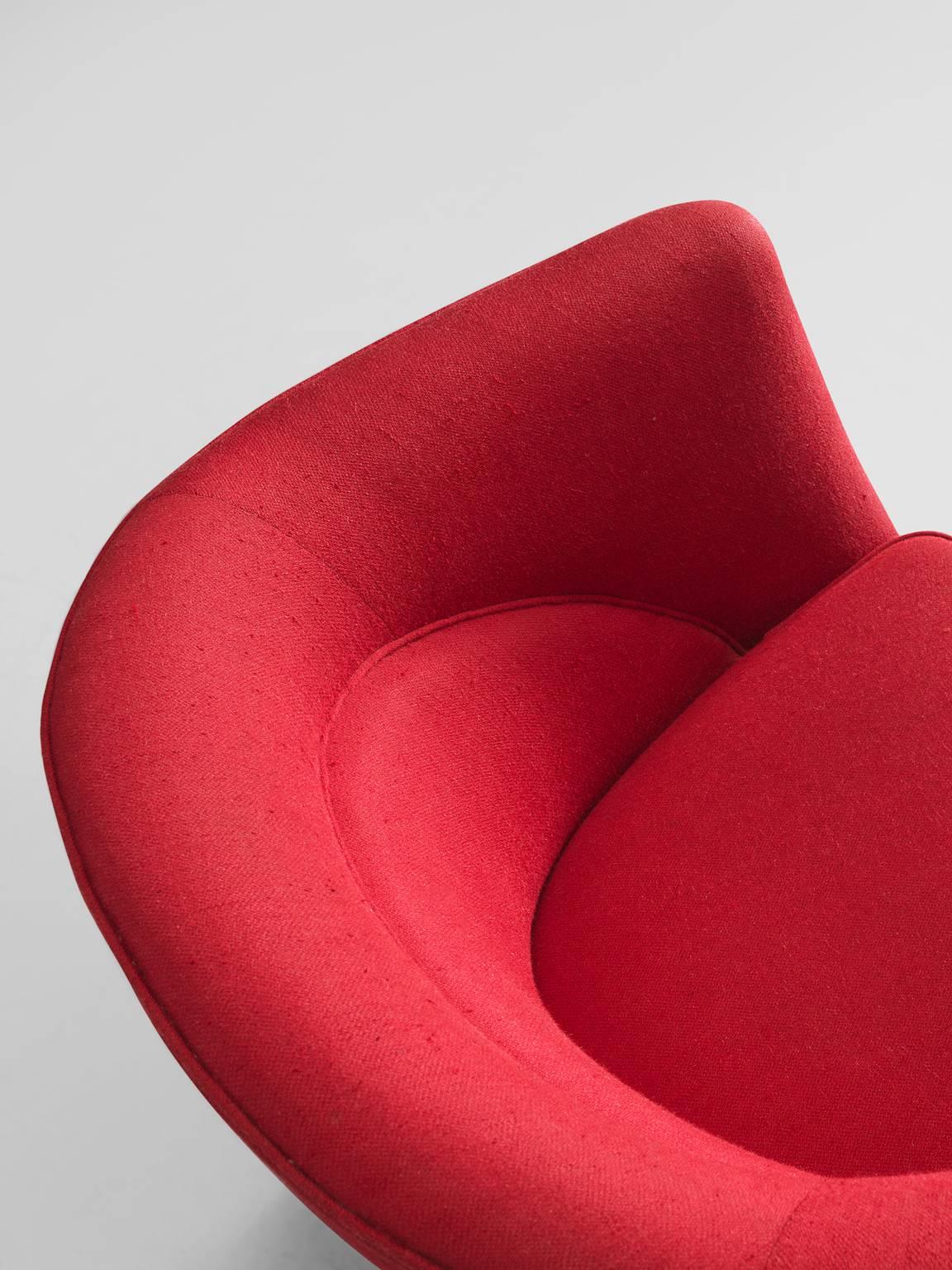 Fabric Guglielmo Veronesi Pair of High Back Easy Chairs