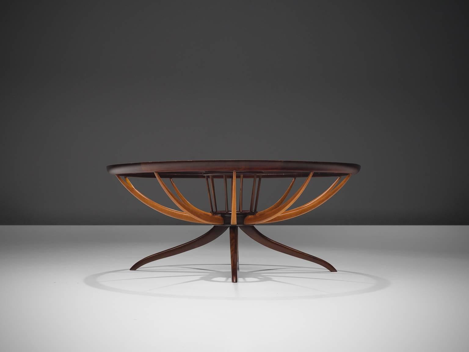 Mid-Century Modern Giuseppi Scapinelli Brazilian Caviuna Coffee Table