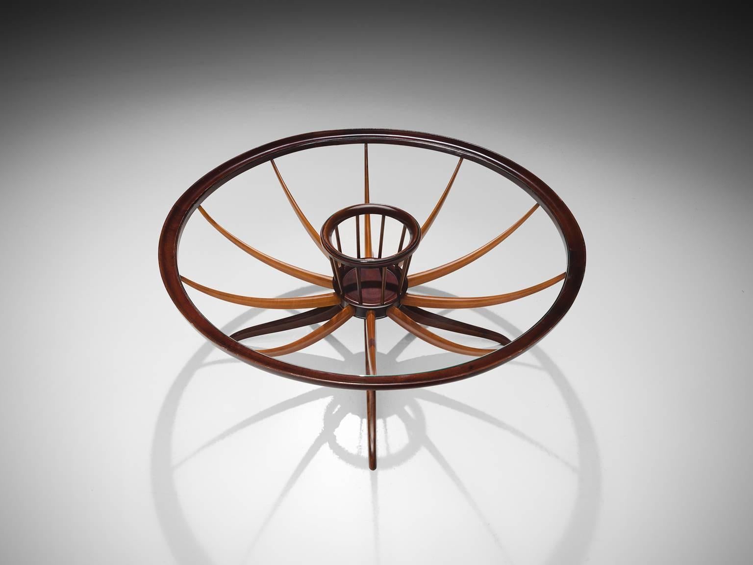 Italian Giuseppi Scapinelli Brazilian Caviuna Coffee Table