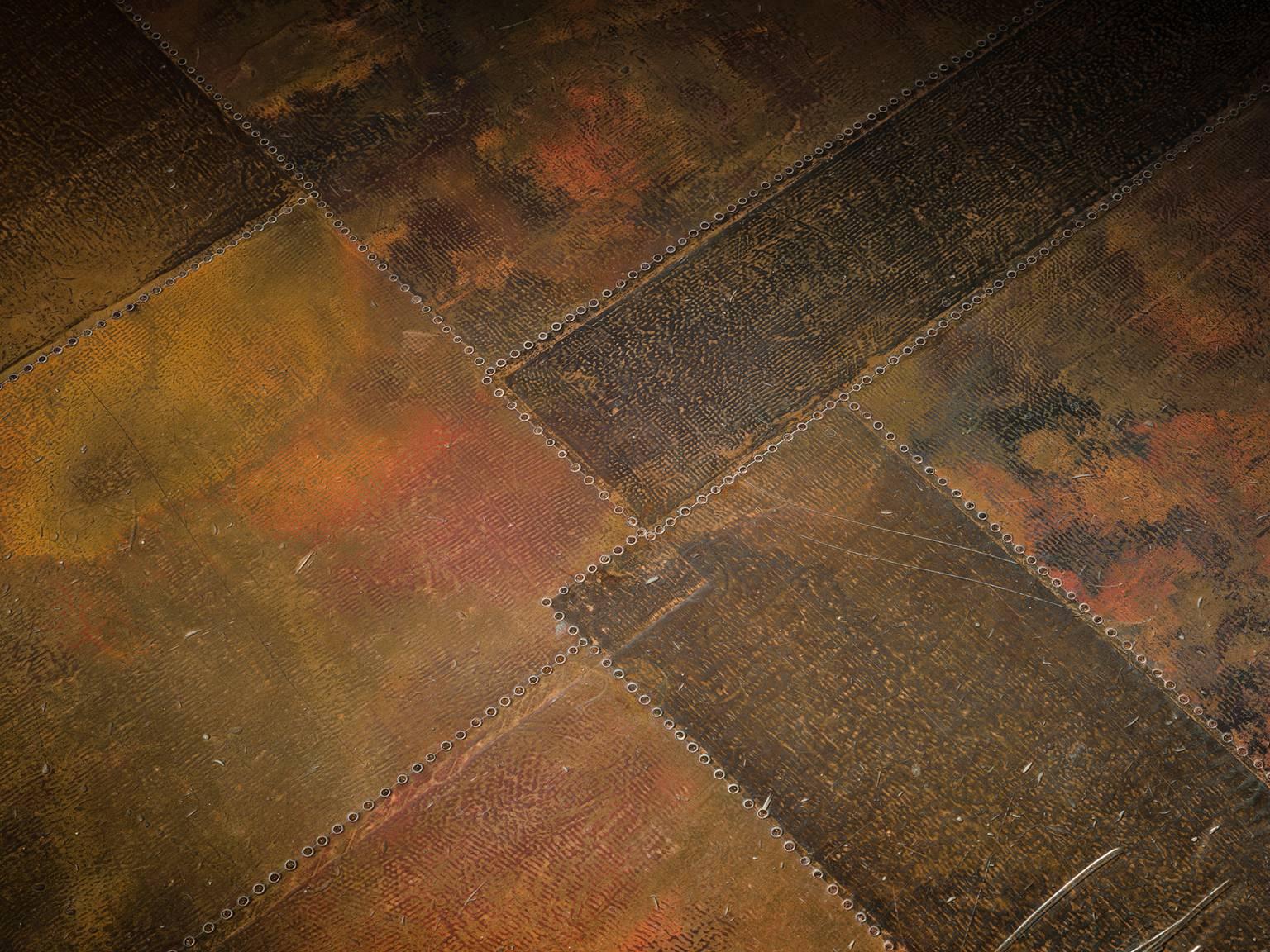 Mid-20th Century Lorenzo Burchiellaro Coffee Table in Copper