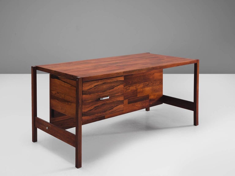 Zalszupin Freestanding Writing Desk in Rosewood For Sale at 1stdibs