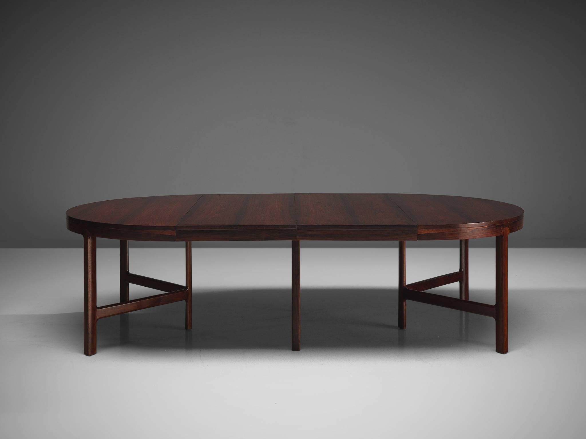 Scandinavian Modern Unique Rosewood Table by Danish Master Cabinet Maker