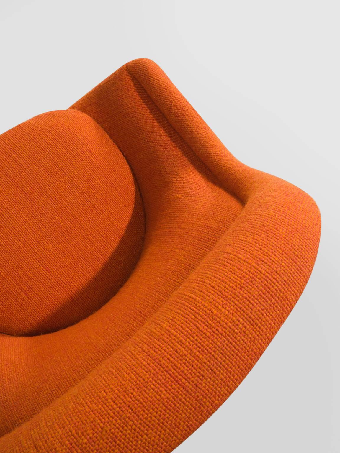 Warren Platner Easy Chair in Original Orange Fabric 1
