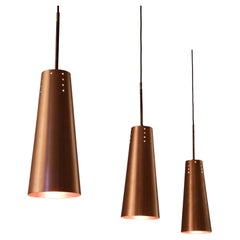Large Pendants in Solid Patinated Copper