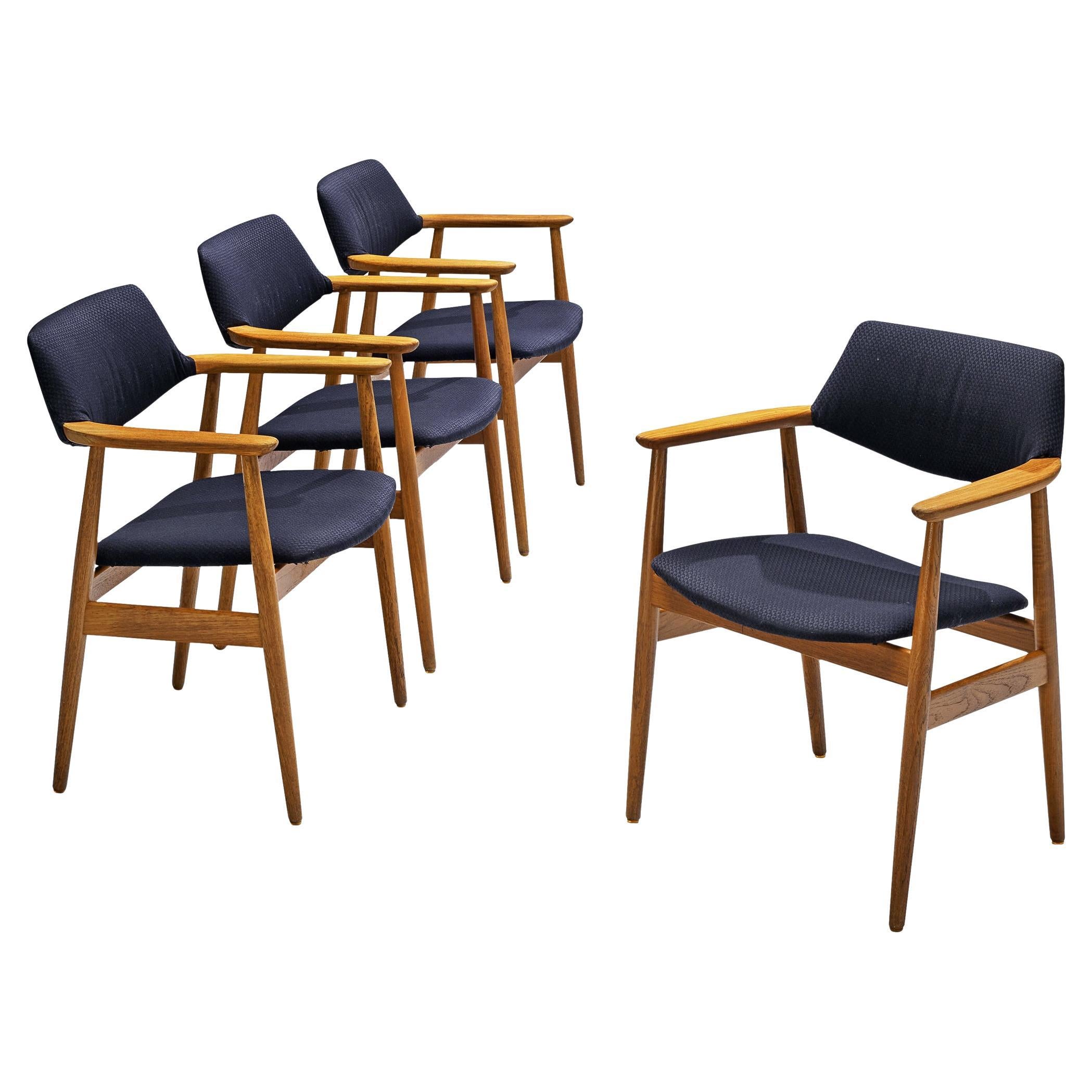 Erik Kirkegaard Set of Four Armchairs in Teak