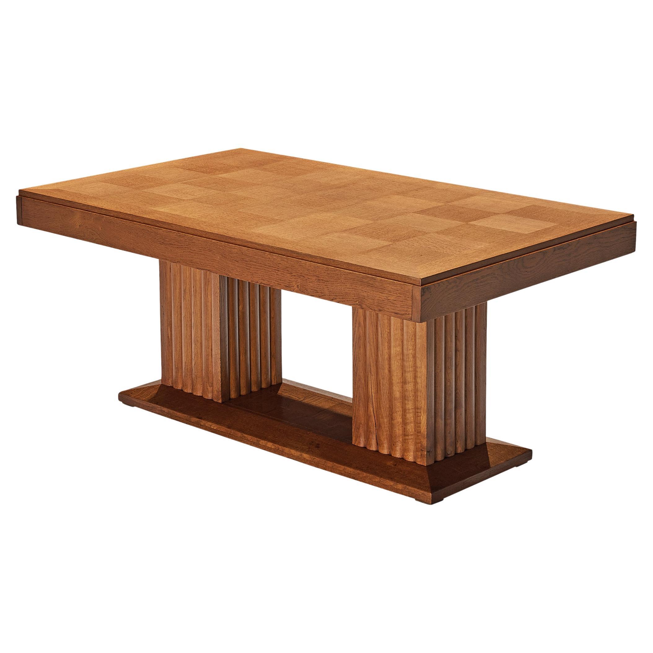 Christian Krass Table in Oak with Inlayed Top