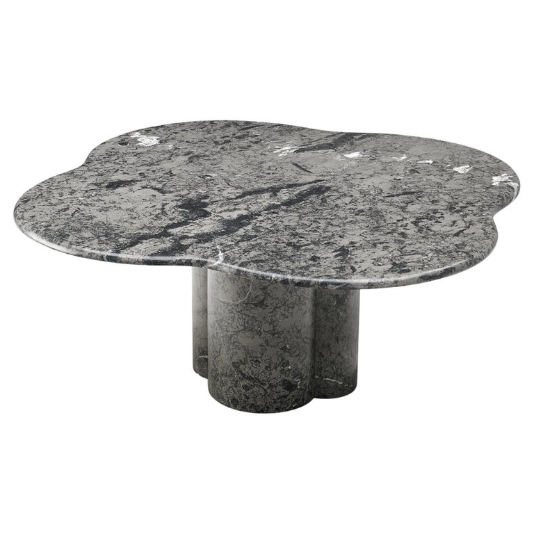 Clover Shaped Coffee Table in Grey Marble For Sale at 1stDibs grey