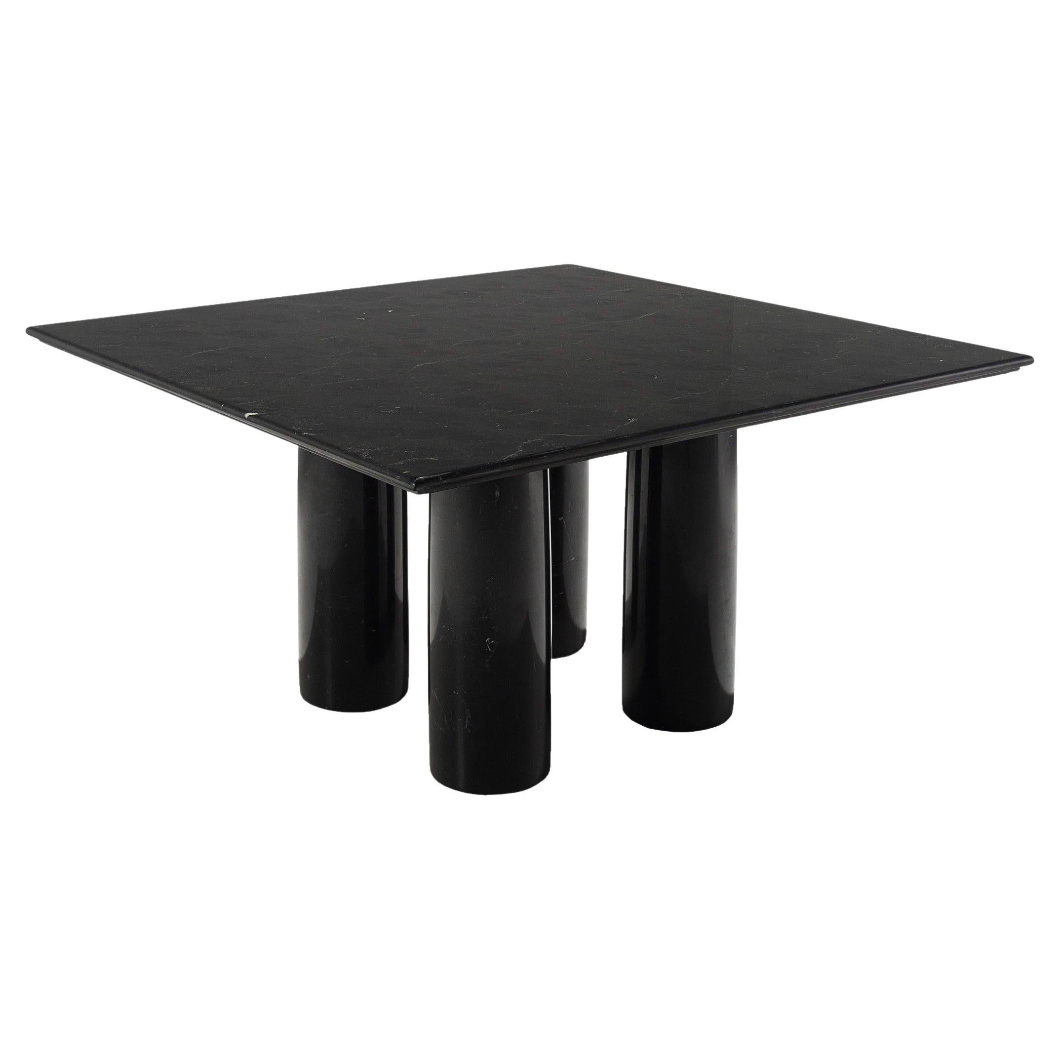 Architectural Mario Bellini 'Il Colonnato' Dining Table in Black Marble