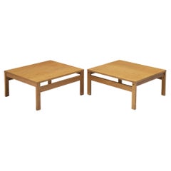 Scandinavian Pair of Side Tables in Oak