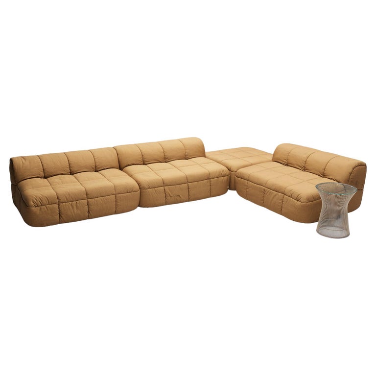 Cini Boeri for Arflex Modular 'Strips' Three Elements Sofa with Ottoman ...