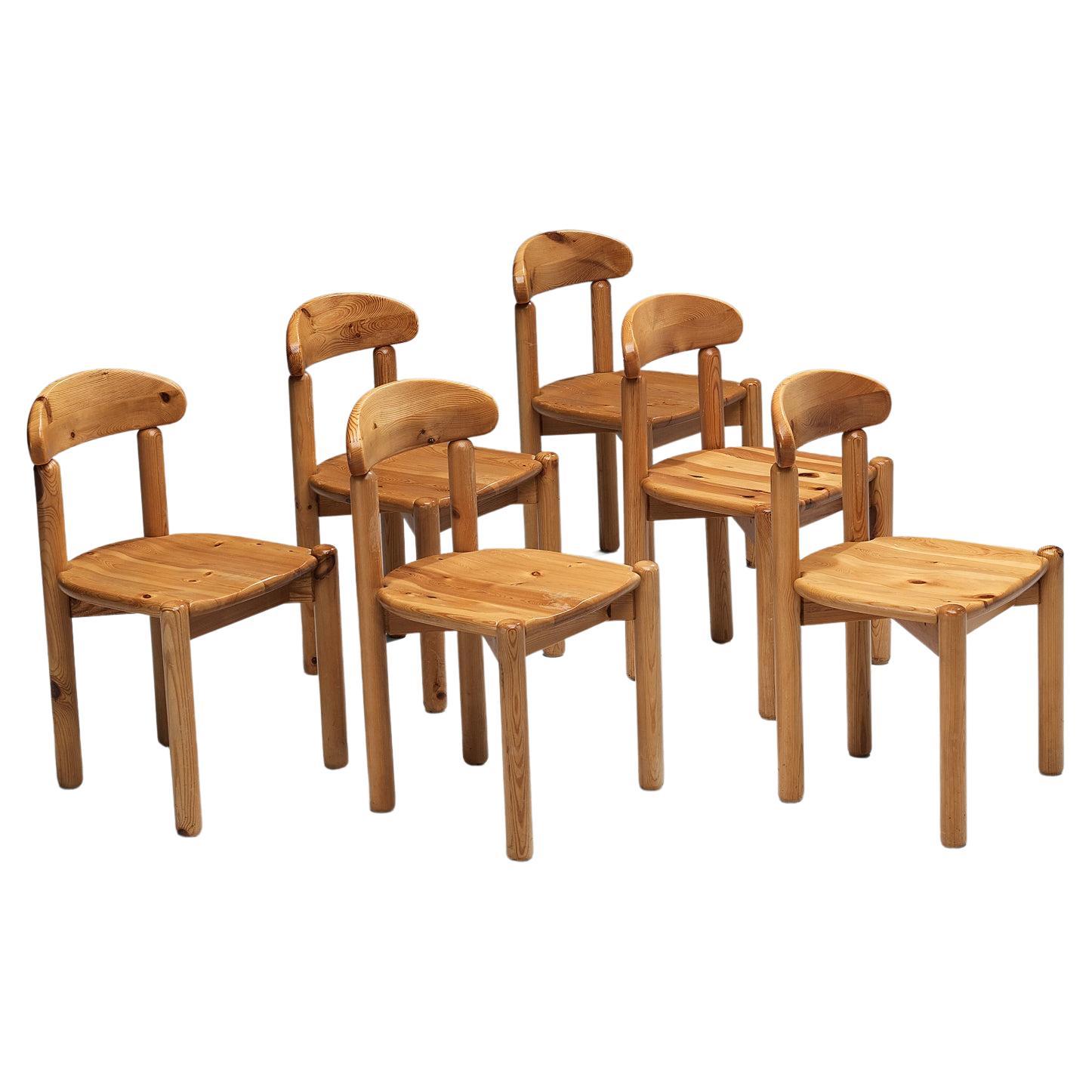 Ensemble de huit chaises de salle à manger Rainer Daumiller en pin