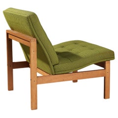 Torben Lind & Ole Gjerløv-Knudsen Easy Chair in Oak and Green Upholstery