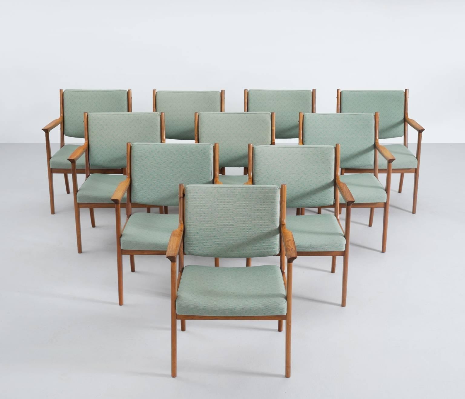 Very Large Set of Teak Armchairs, Sweden, 1960s In Good Condition In Waalwijk, NL