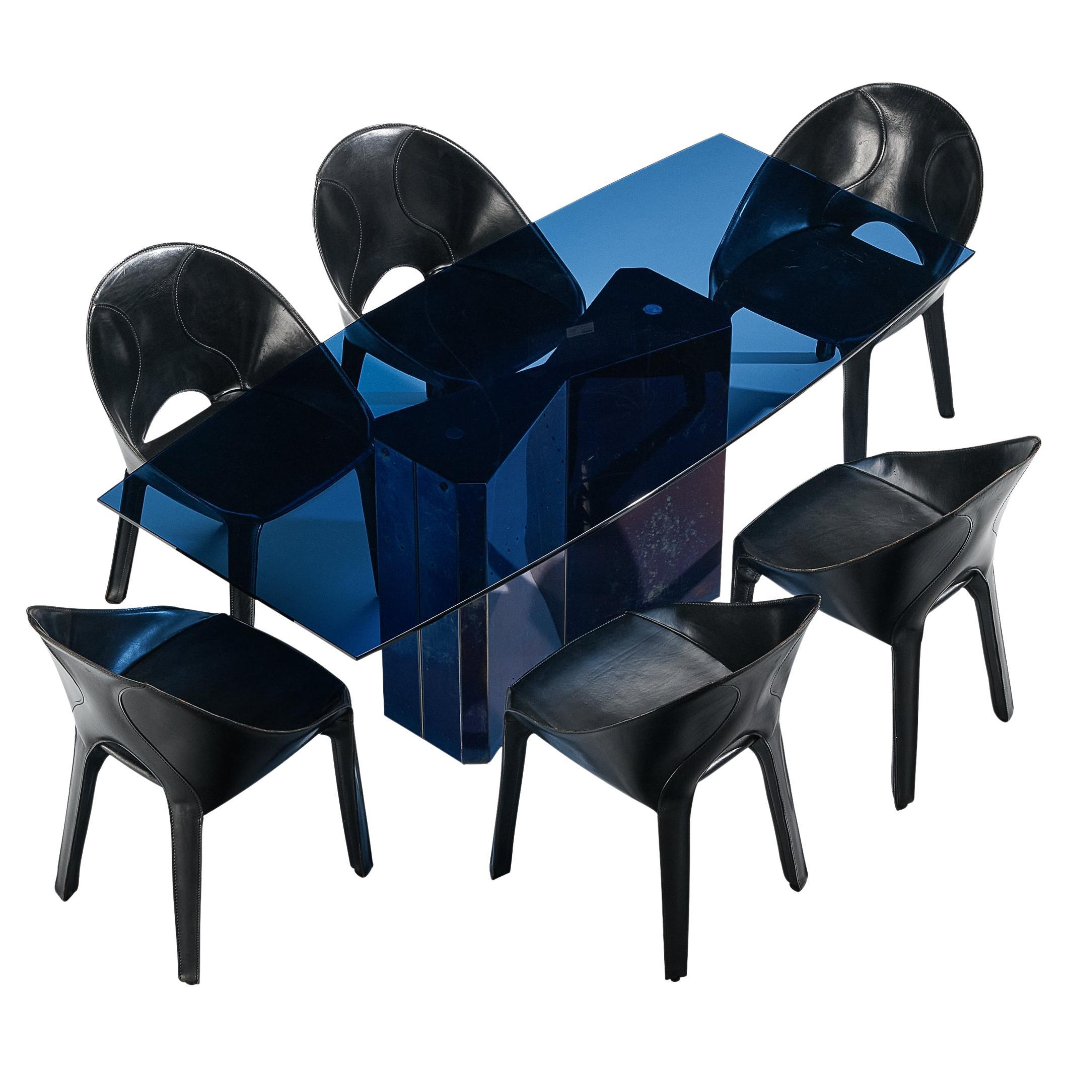 Afra & Tobia Scarpa 'Polygonon' Dining Table & Mario Bellini Dining Chairs