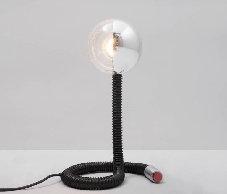 Pair of 'Snake' Table lamps For Sale at 1stDibs