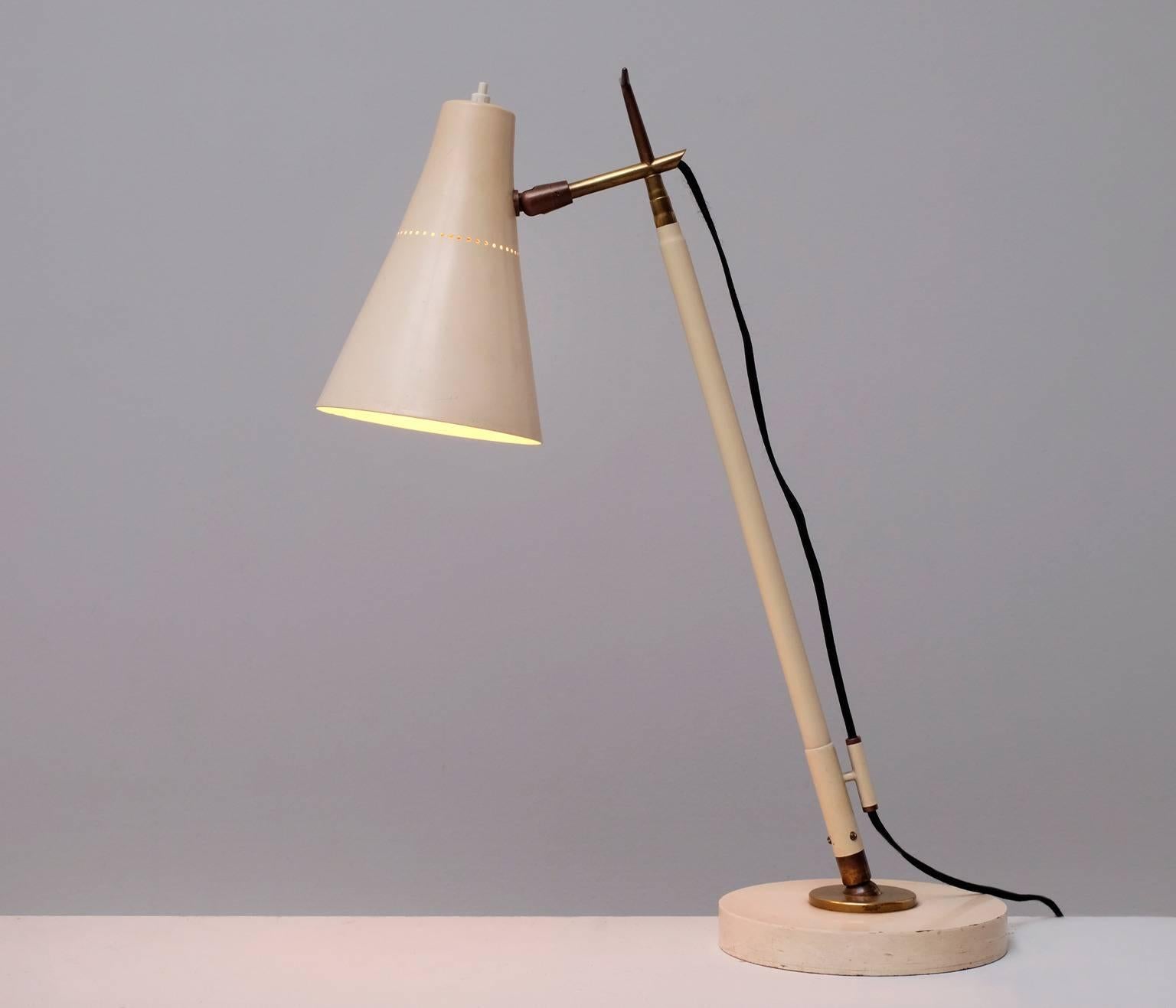 Painted O-Luce Adjustable Table / Floor Lamp by Giuseppe Ostuni