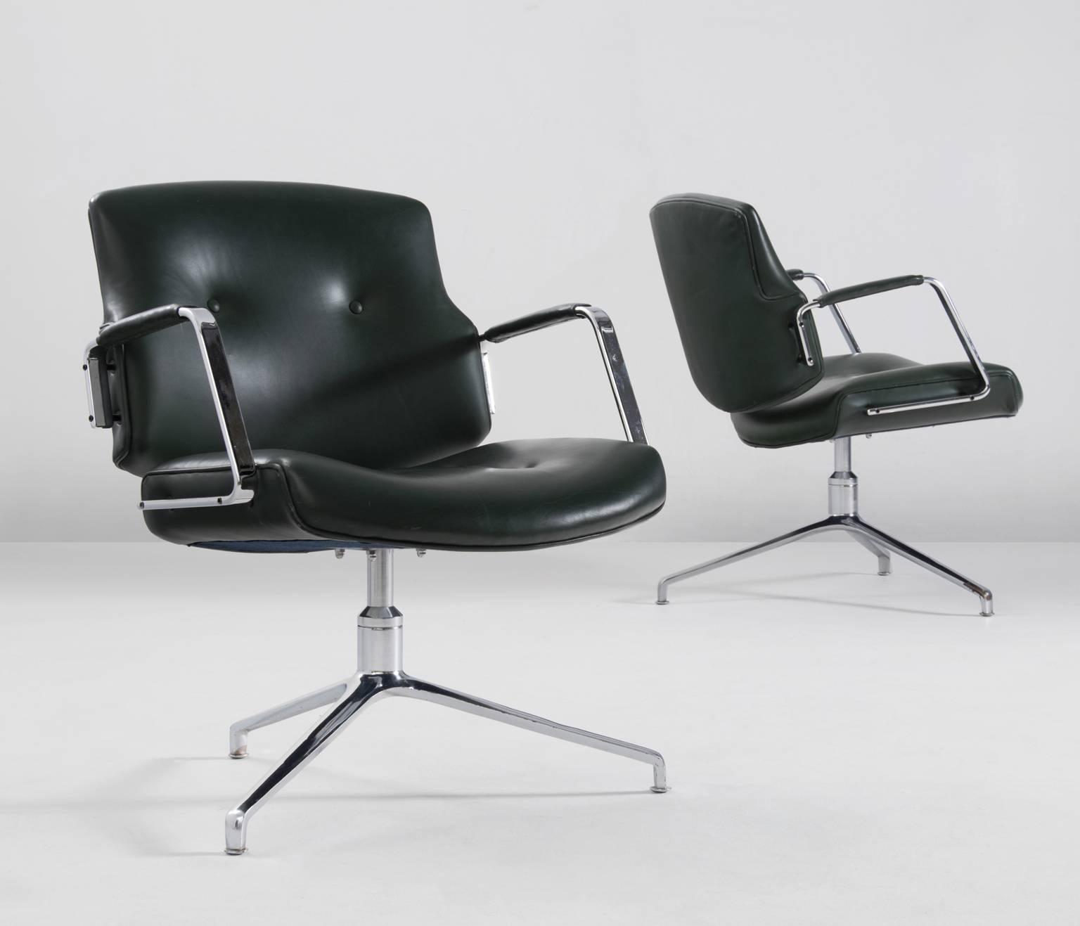 Danish Fabricius and Kastholm Set of Six FK84 Office Chairs