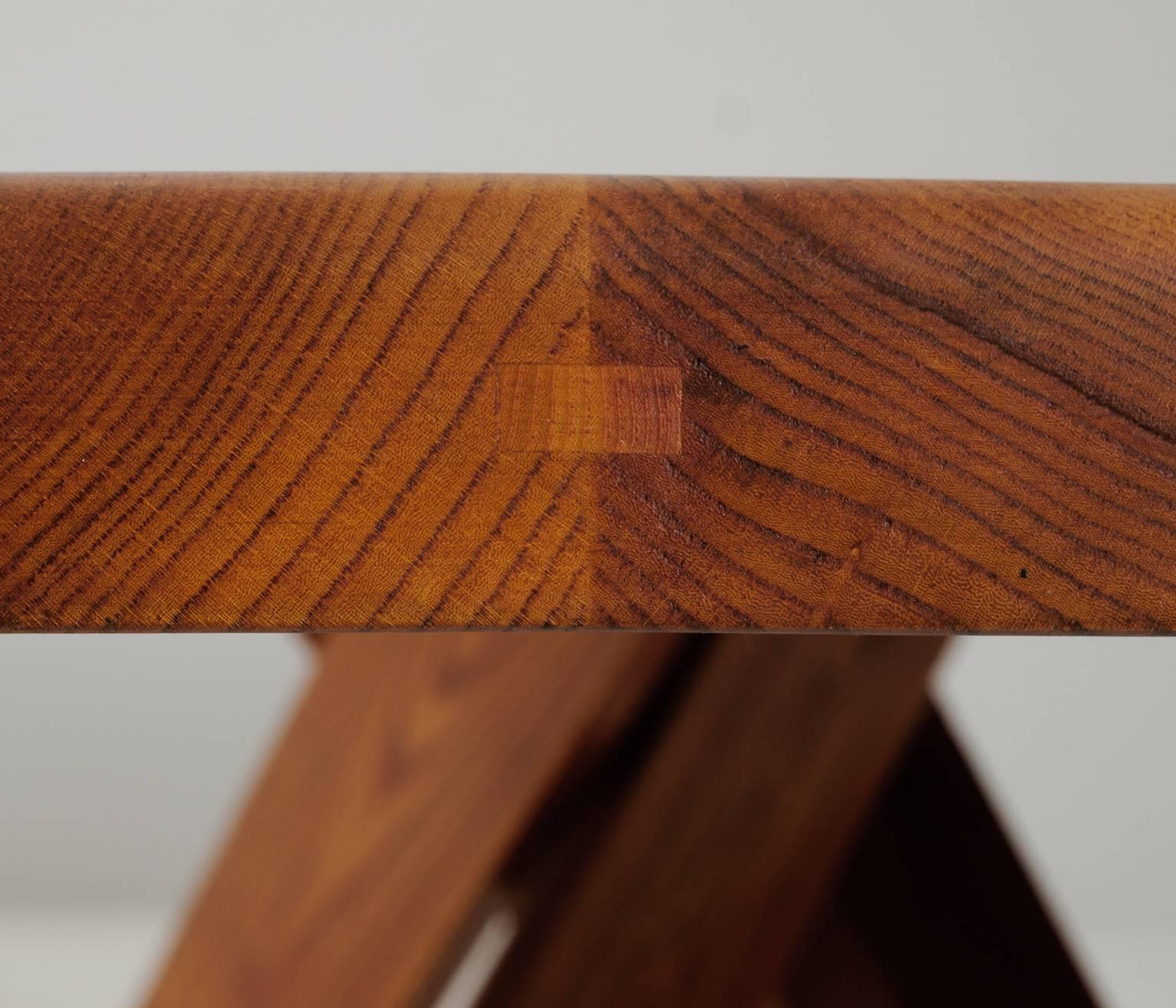 Mid-20th Century Pierre Chapo Patinated T35D Dining Table in Solid Elm