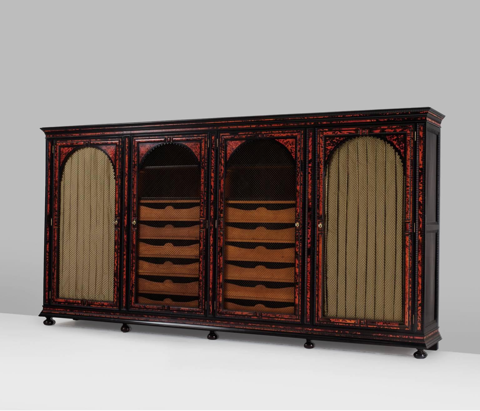 Large wardrobe, in wood, metal and tortoise, by Maison Franck, Belgium, 1930s.
 
This well sized storage unit shows incredible craftsmanship. It has highly refined details and a very high grade of quality, which characterizes Maison Franck.

Due