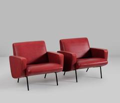 Pair of Easy Chairs by Joseph-André Motte, France, 1950s