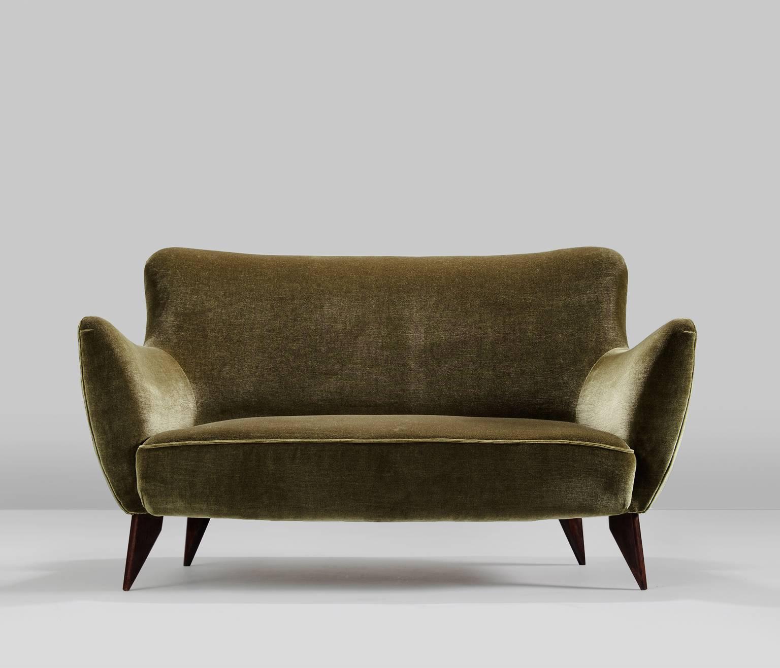 Mid-Century Modern Guglielmo Veronesi Curved Sofa