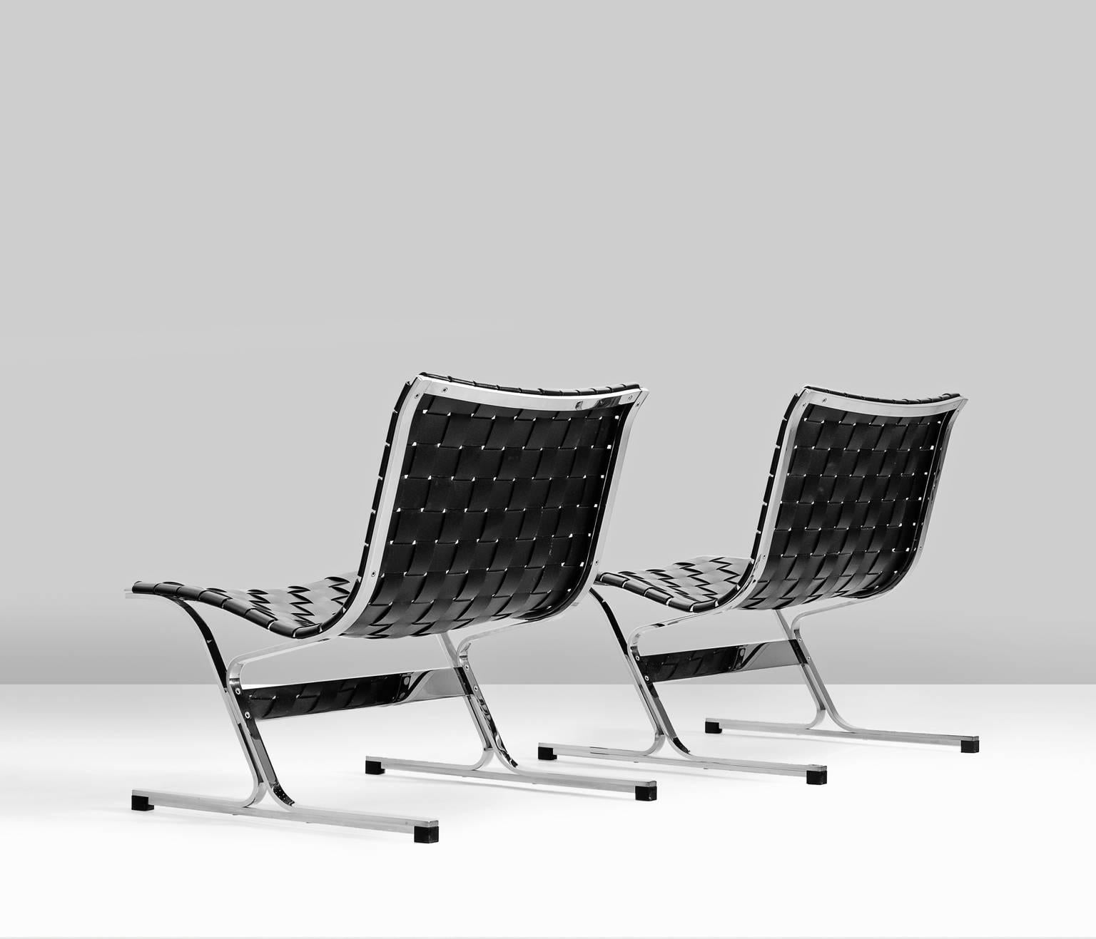 American Set of Two Lounge Chairs by Ross Littell 