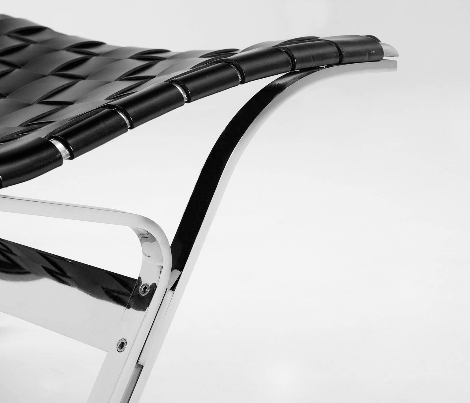 Chrome Set of Two Lounge Chairs by Ross Littell 