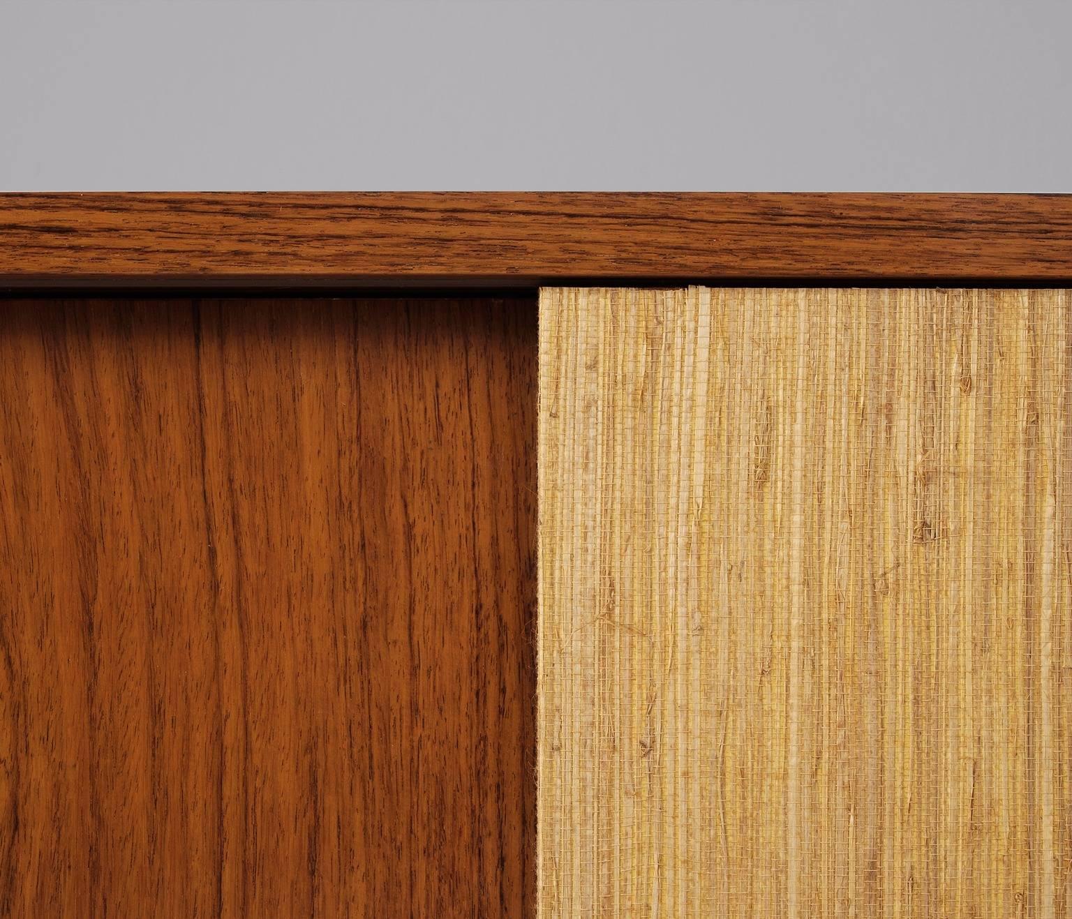 Mid-20th Century Florence Knoll Sideboard Rosewood and Cane