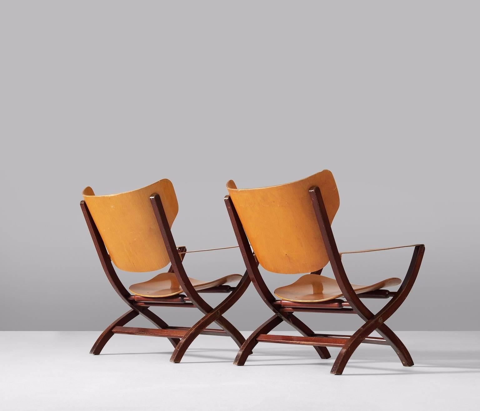 Mid-Century Modern Poul Hundevad 'Egyptian' Chairs 