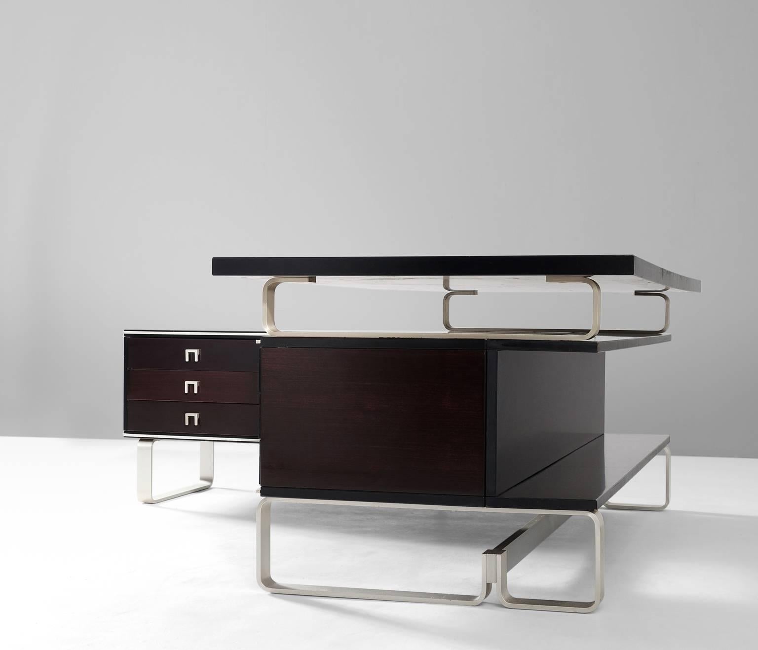 Mid-Century Modern Italian Midcentury Desk and Return.